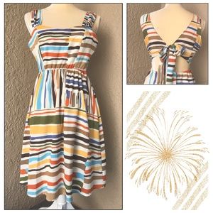 Stripes Tie-Back Dress